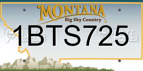 1BTS725 Montana License Plate