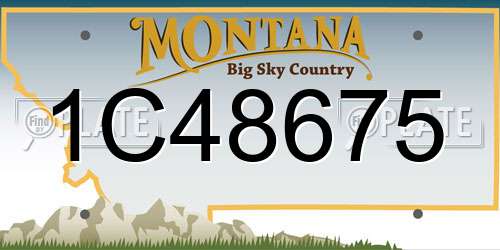 1C48675 Montana License Plate