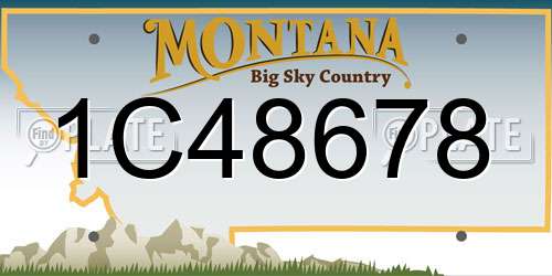 1C48678 Montana License Plate