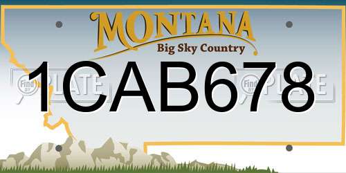 1CAB678 Montana License Plate