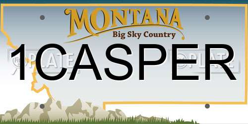 1CASPER Montana License Plate