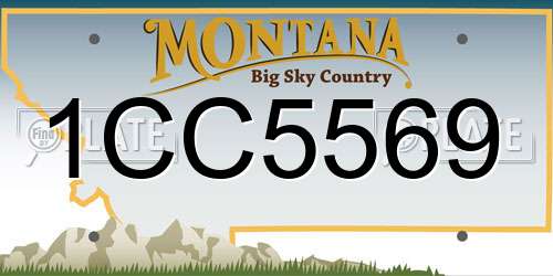 1CC5569 Montana License Plate