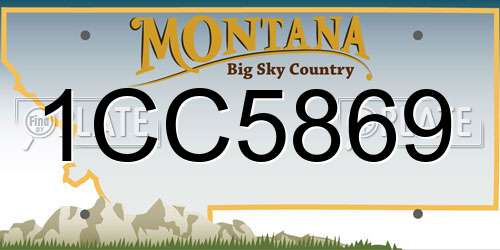 1CC5869 Montana License Plate
