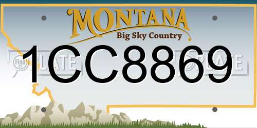 1CC8869 Montana License Plate