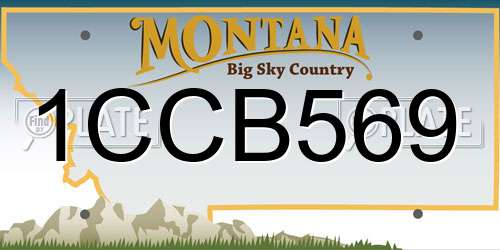 1CCB569 Montana License Plate