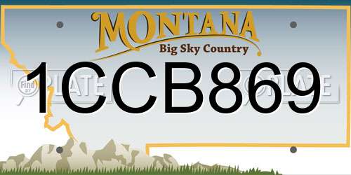 1CCB869 Montana License Plate