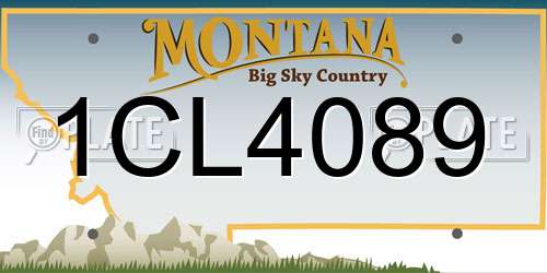 1CL4089 Montana License Plate