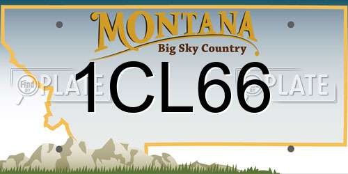 1CL66 Montana License Plate