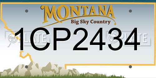 1CP2434 Montana License Plate