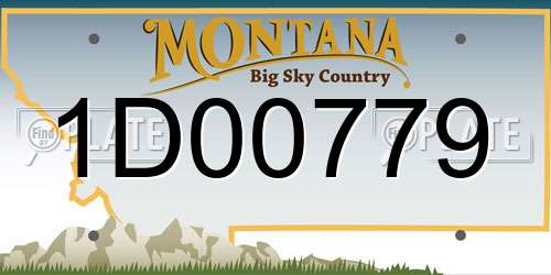 1D00779 Montana License Plate