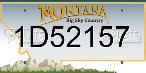 1D52157 Montana License Plate