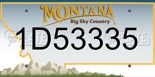 1D53335 Montana License Plate