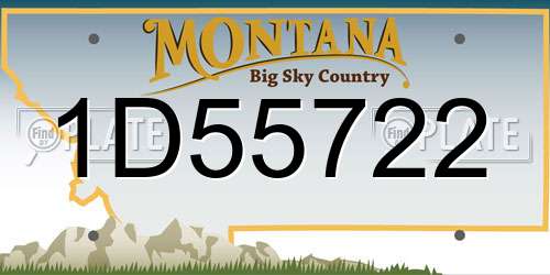 1D55722 Montana License Plate