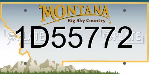 1D55772 Montana License Plate