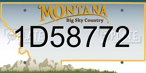 1D58772 Montana License Plate