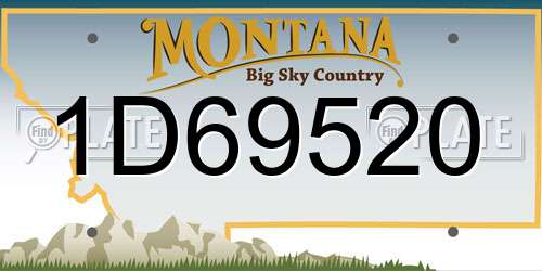 1D69520 Montana License Plate