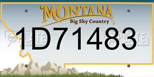 1D71483 Montana License Plate