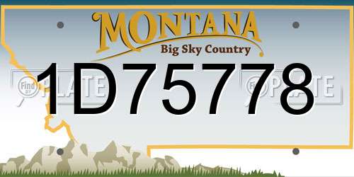 1D75778 Montana License Plate