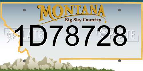 1D78728 Montana License Plate