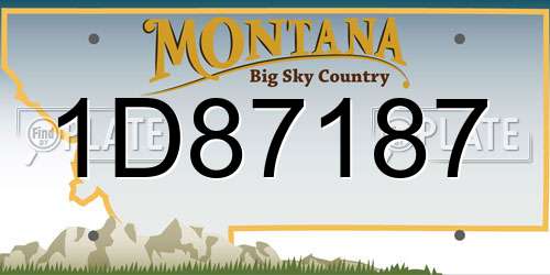 1D87187 Montana License Plate