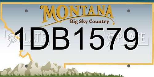 1DB1579 Montana License Plate