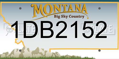 1DB2152 Montana License Plate