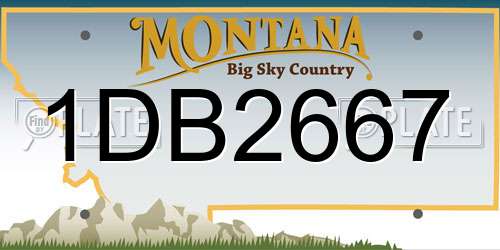 1DB2667 Montana License Plate