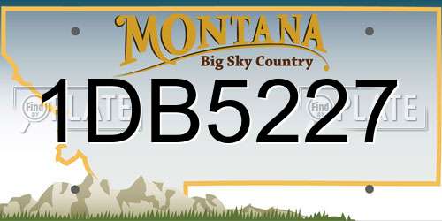 1DB5227 Montana License Plate