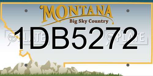 1DB5272 Montana License Plate