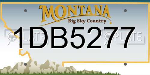 1DB5277 Montana License Plate