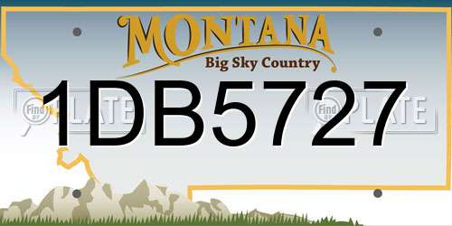 1DB5727 Montana License Plate