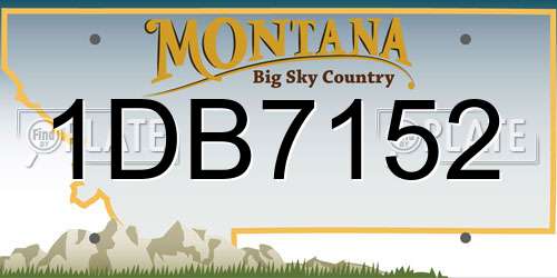 1DB7152 Montana License Plate
