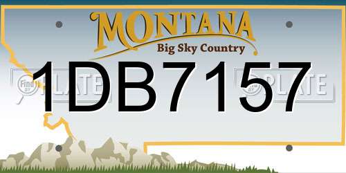 1DB7157 Montana License Plate