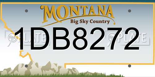 1DB8272 Montana License Plate