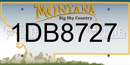 1DB8727 Montana License Plate
