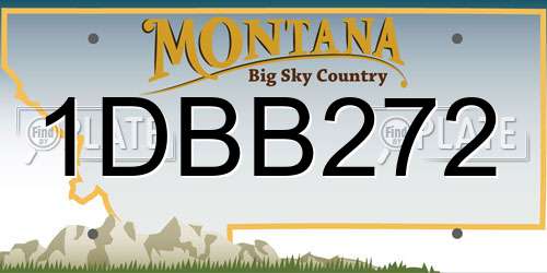 1DBB272 Montana License Plate