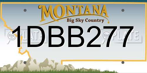 1DBB277 Montana License Plate