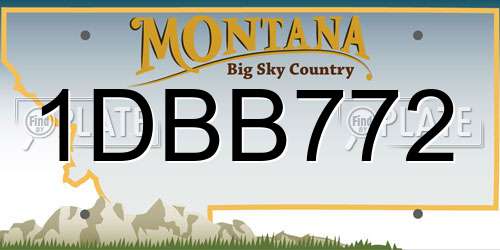 1DBB772 Montana License Plate