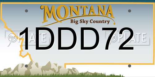 1DDD72 Montana License Plate