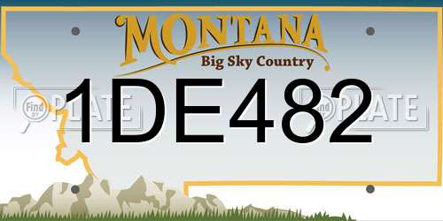 1DE482 Montana License Plate