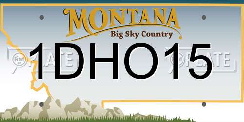 1DHO15 Montana License Plate