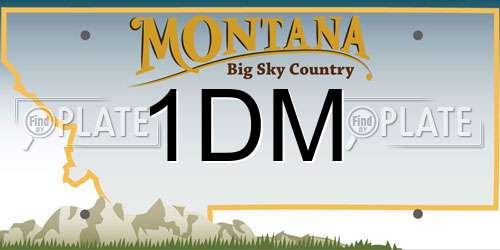 1DM Montana License Plate