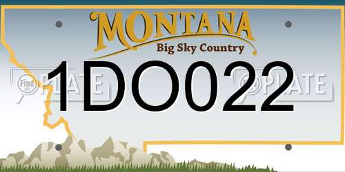 1DO022 Montana License Plate