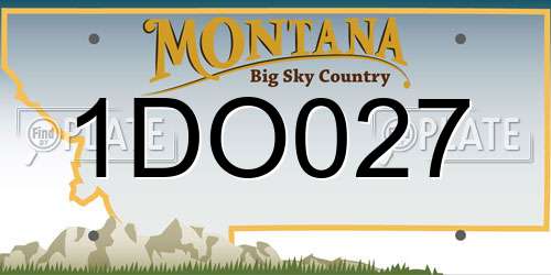 1DO027 Montana License Plate