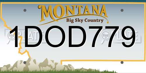 1DOD779 Montana License Plate