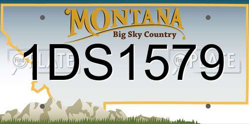1DS1579 Montana License Plate
