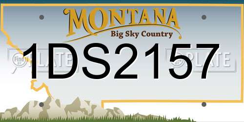 1DS2157 Montana License Plate