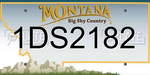 1DS2182 Montana License Plate