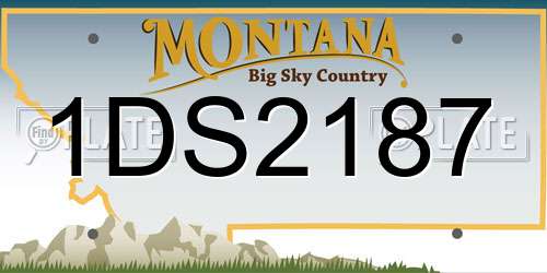 1DS2187 Montana License Plate
