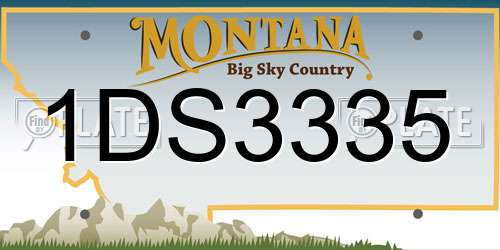 1DS3335 Montana License Plate